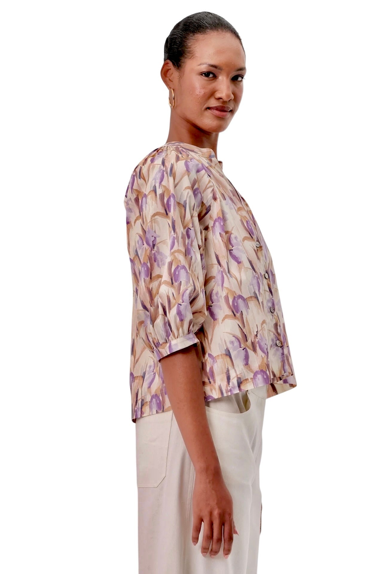 Mandy Printed Blouse in multi color by Exquise