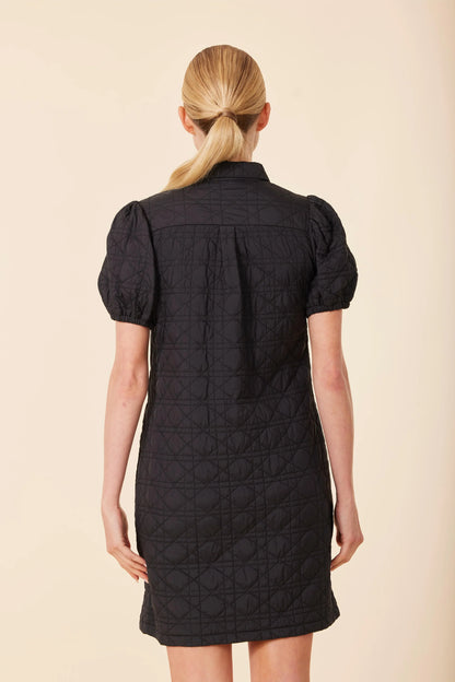 Nylon Quilted Dress in black by Dolce Cabo
