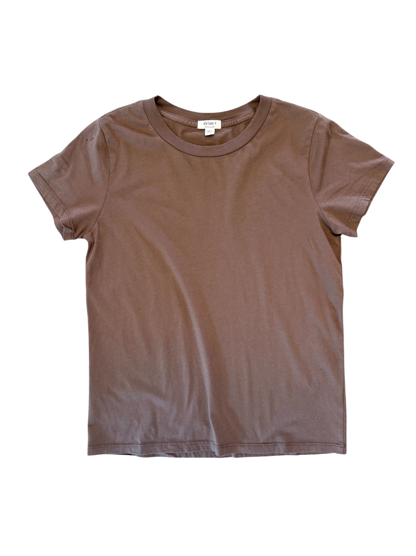 Boyfriend Crew Tee in soft brown by Dylan