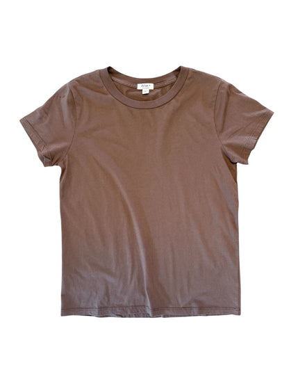 Boyfriend Crew Tee in soft brown by Dylan