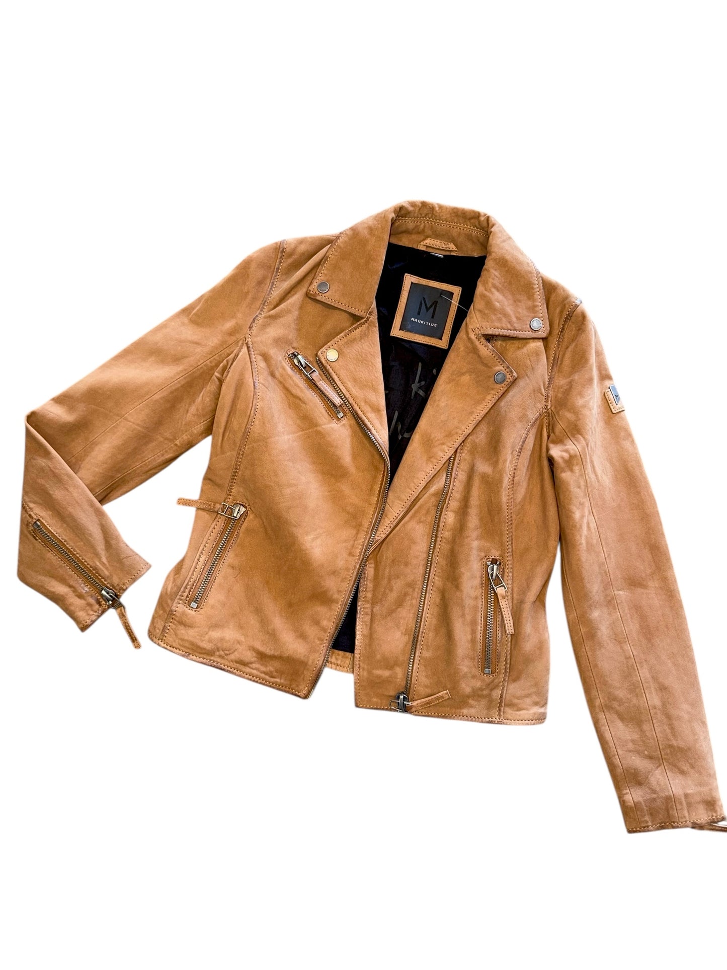 Misty RF Leather Jacket in cognac by Mauritius