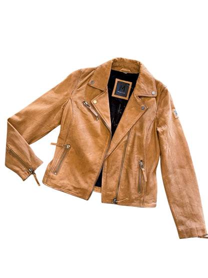 Misty RF Leather Jacket in cognac by Mauritius