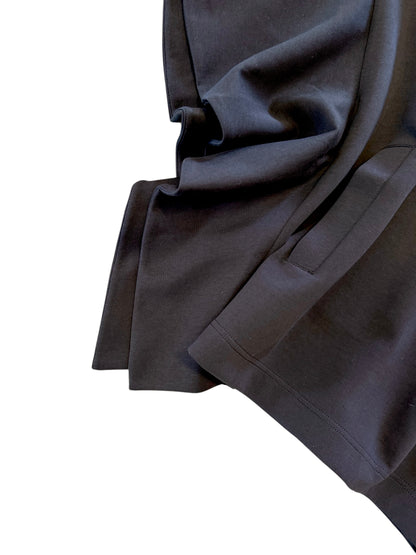 High Neck Scuba Poncho Top in black by Psophia