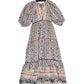 Elaine Printed Maxi Dress in blue multi by Conditions Apply