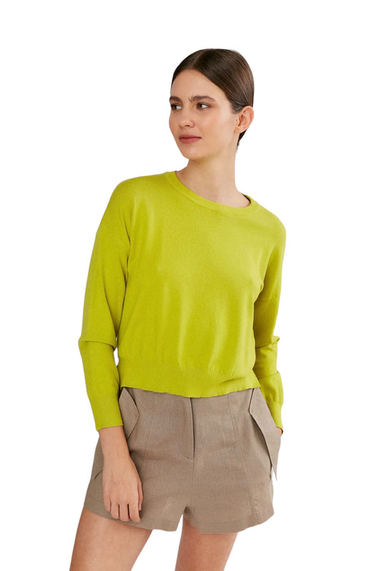Polly Sweater in lime by Deluc