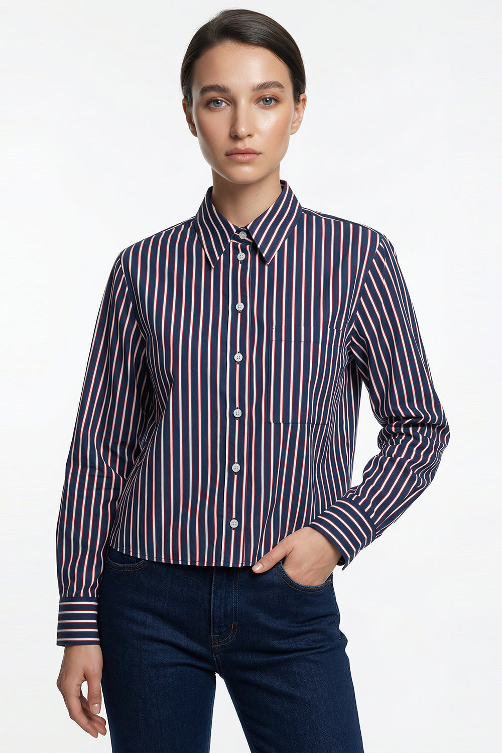 Sienaara Stripe Shirt in multi by Exquise