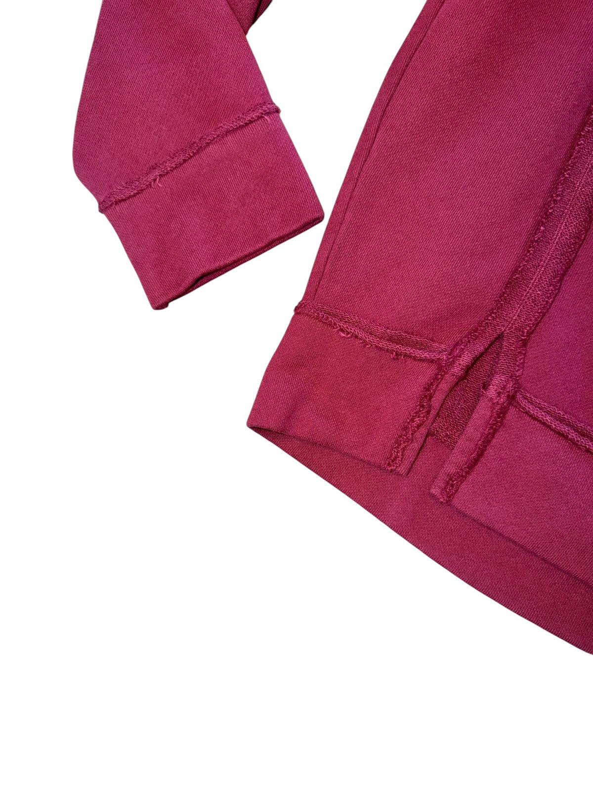Long Sleeve Open Crew Sweatshirt in astroberry by Mododoc