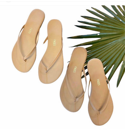 Foundations Matte Flip Flop in cocobutter by TKEES