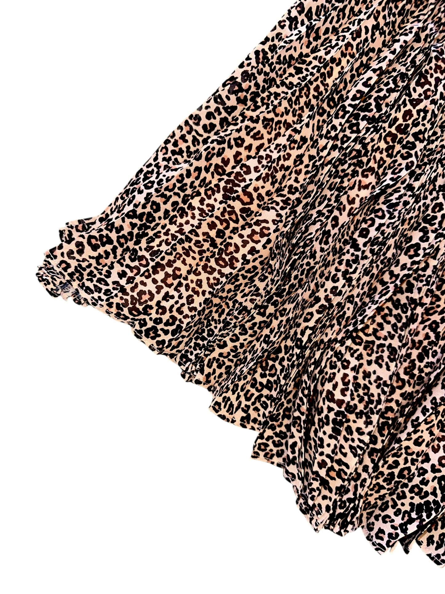 Baby Leopard Pleated Maxi Skirt in pink by Farm Rio