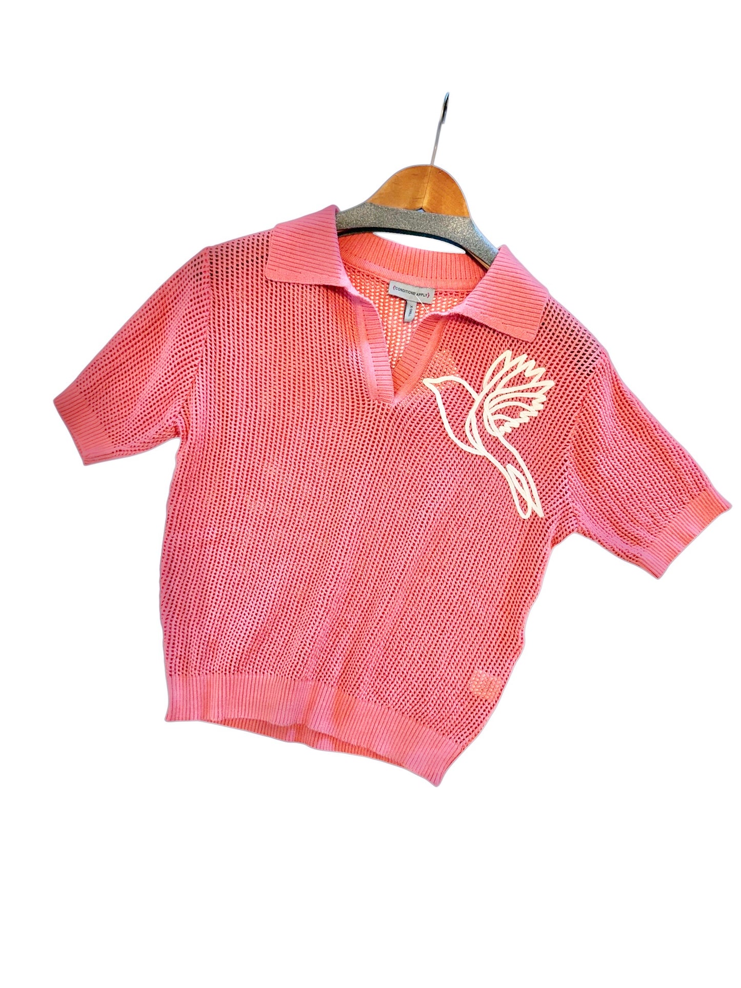 Fiore Knitted Top in strawberry ice by Conditions Apply