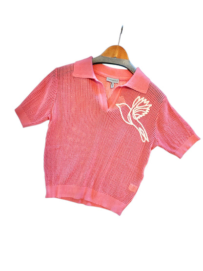 Fiore Knitted Top in strawberry ice by Conditions Apply