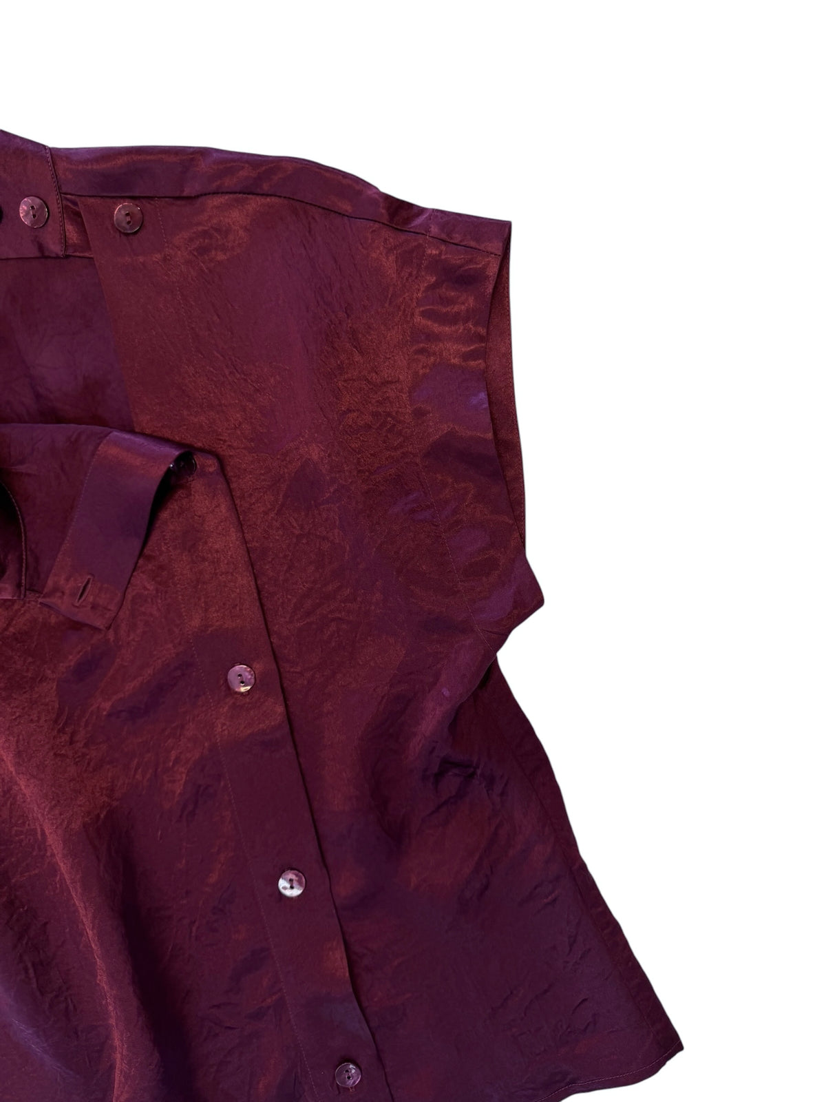 Wide Button Blouse in merlot by Esqualo