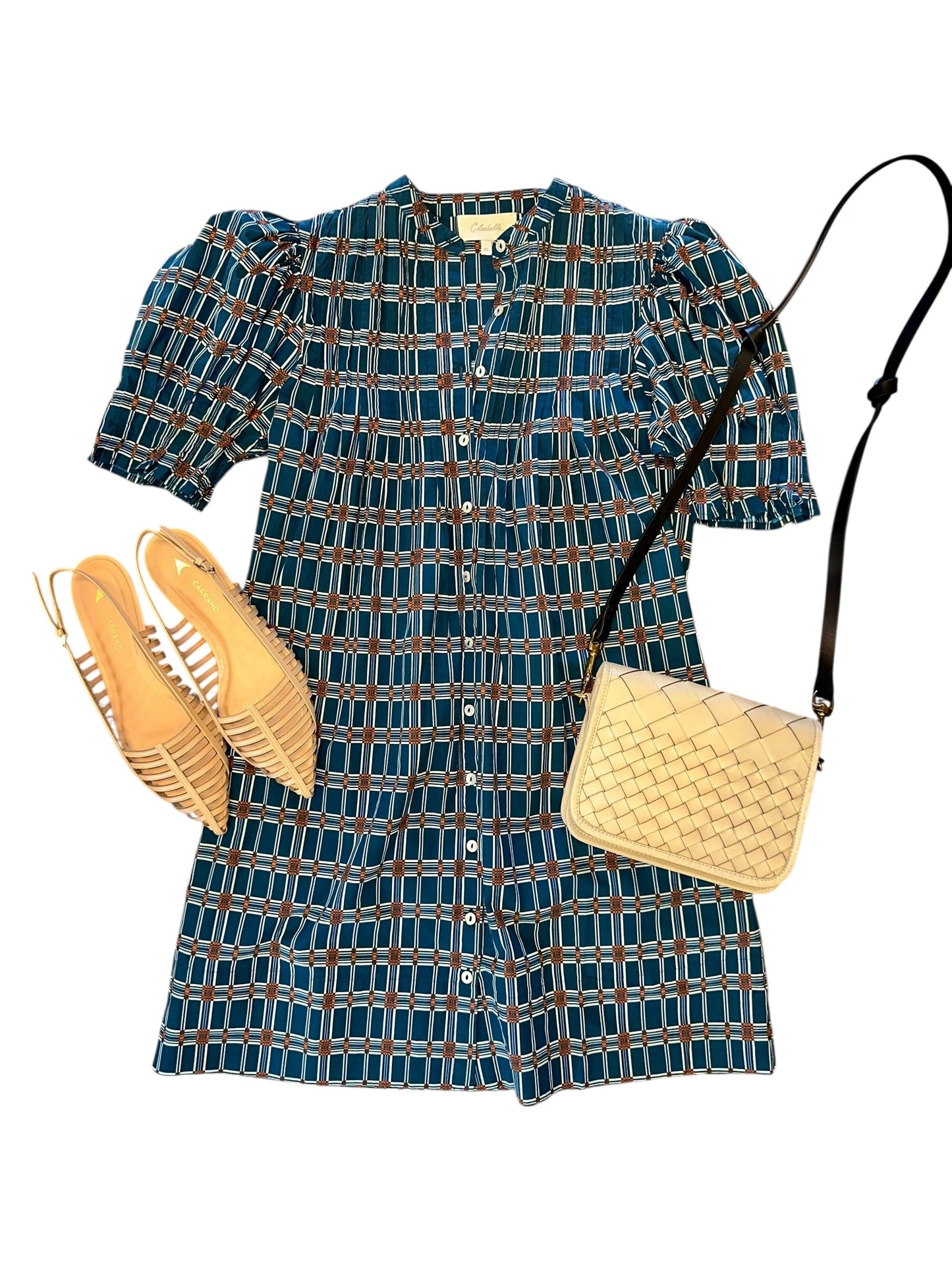 Nadia Mini Dress in santo stripe print by Cleobella