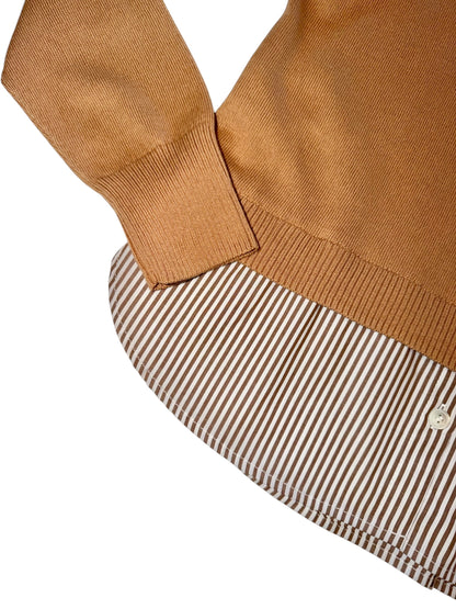 Long Sleeve 2Fer in camel by J.Society