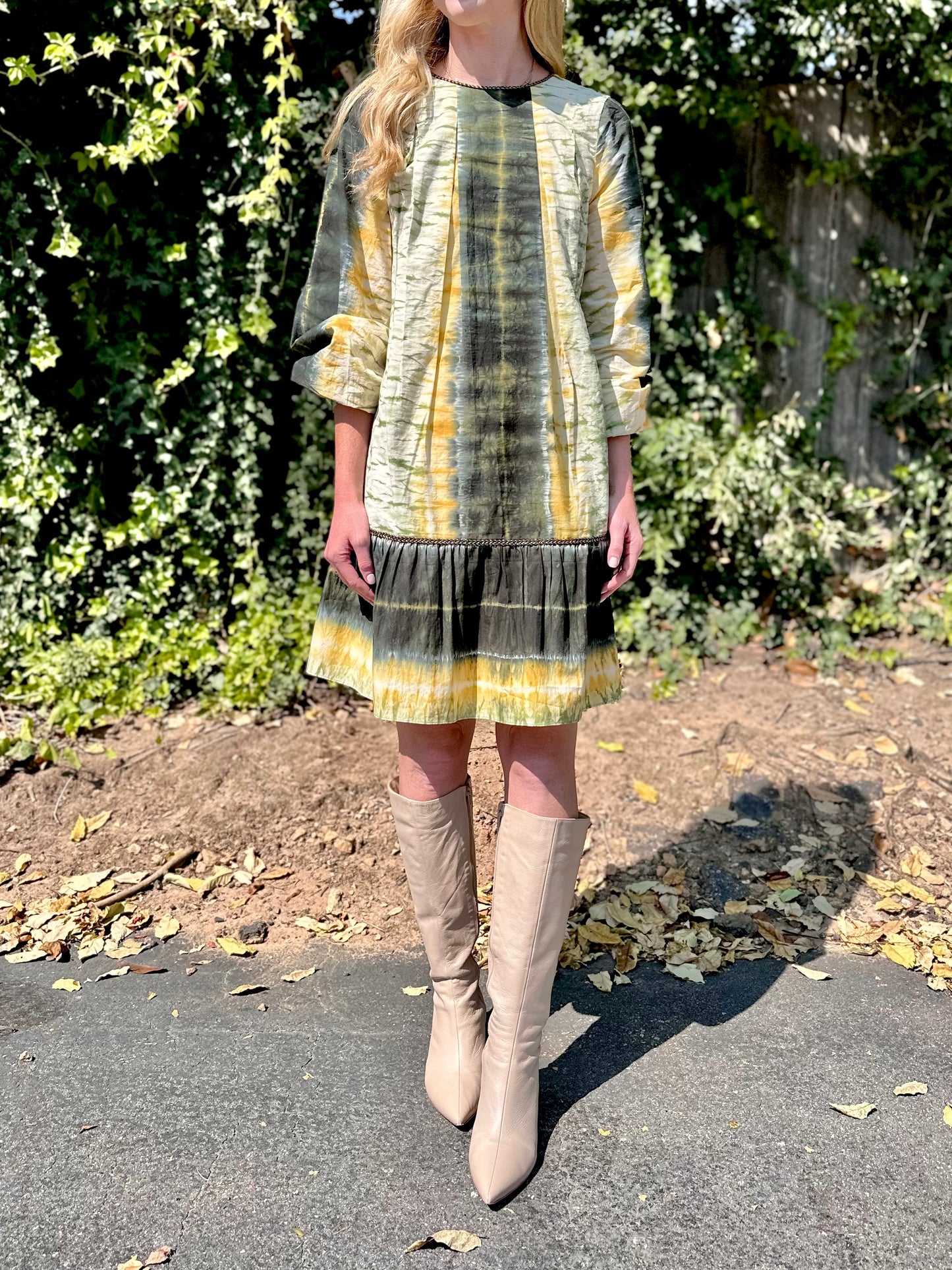 Indira Mini Dress in olive by Ash & Eden