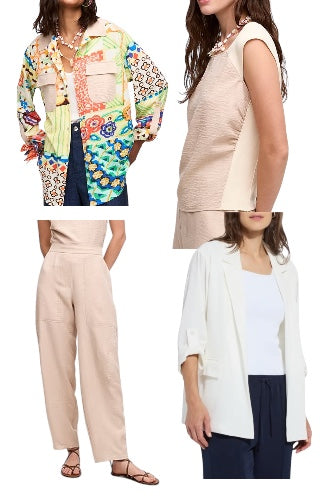 Lanka Silky Pant in beige by Aldo Martins
