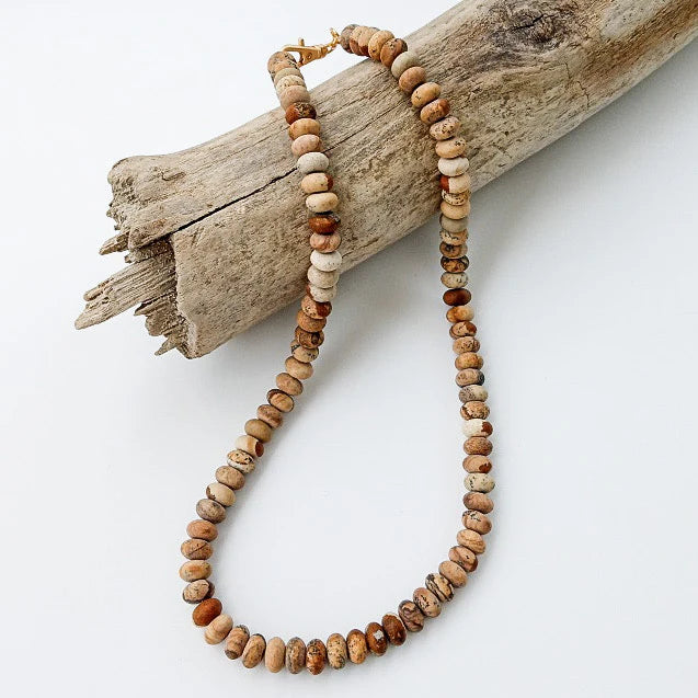 Rondelle 18" Necklace in sand by Virtue