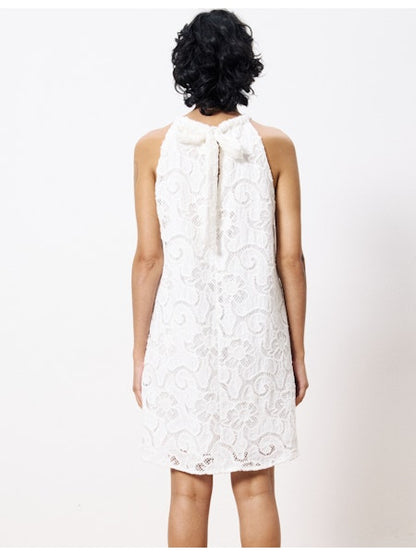 Afnane Shift Dress in blanc by FRNCH
