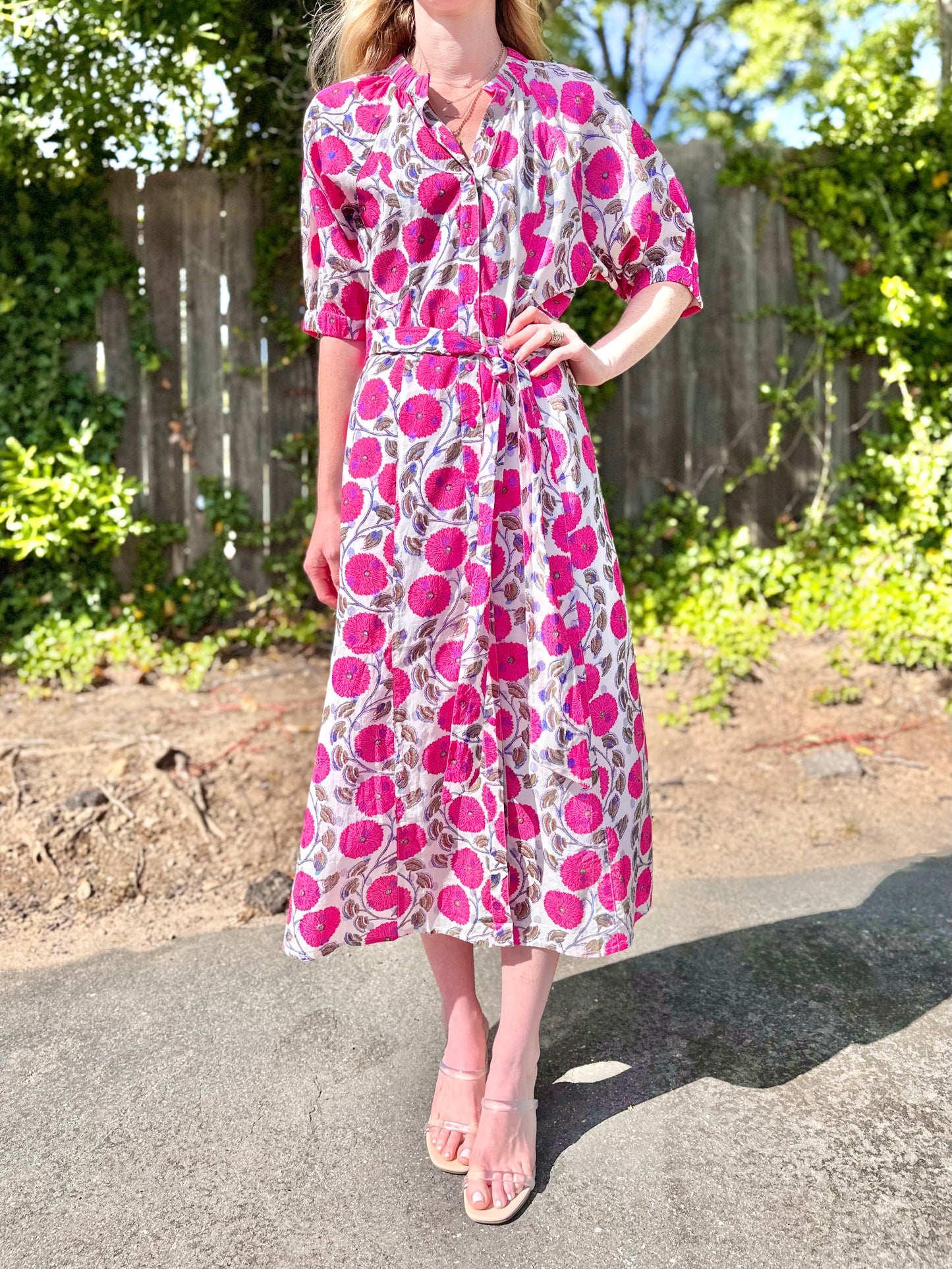 Apollo Maxi Dress in poppy pink by Lola Australia