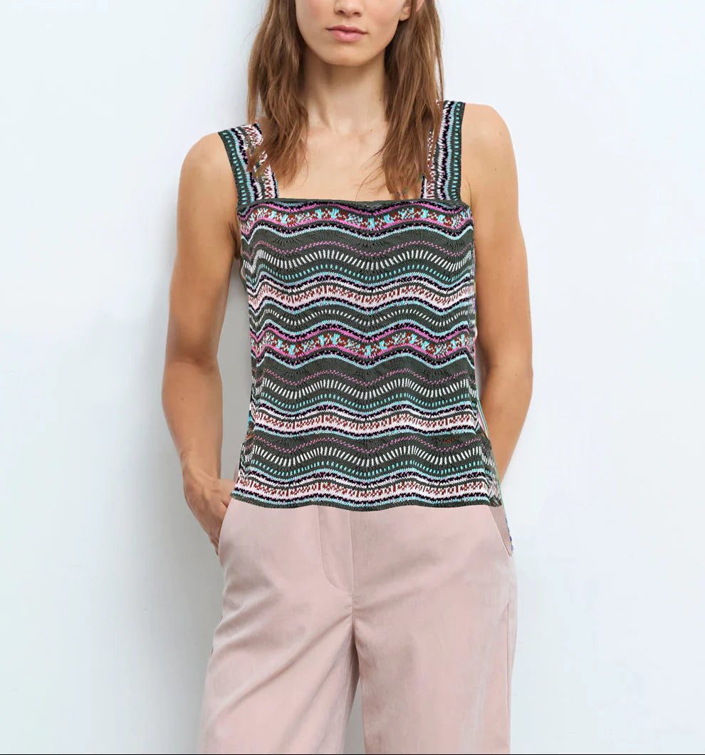 Textured Knit Tank in multi by Aldo Martins