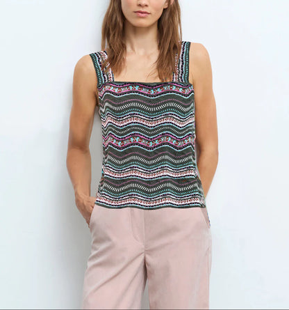 Textured Knit Tank in multi by Aldo Martins