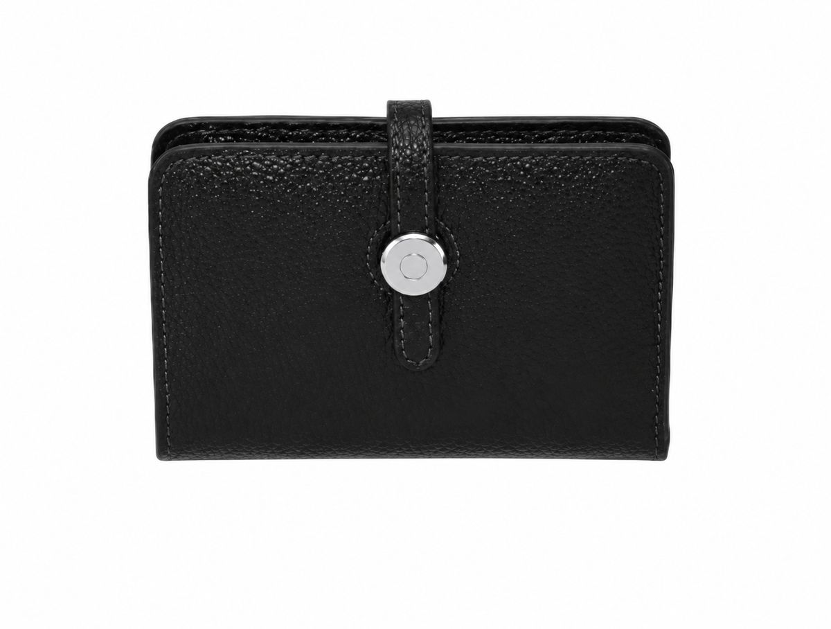 Leather Wallet in black by BC Bags