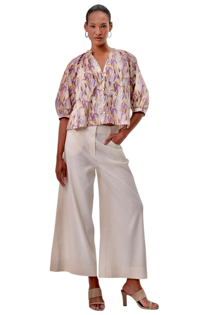 Mandy Printed Blouse in multi color by Exquise