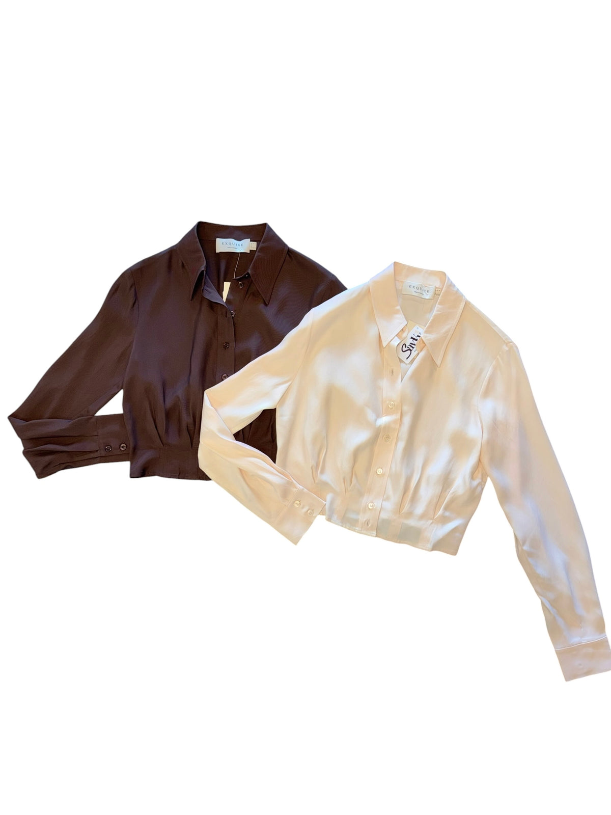 Paisley Solid Shirt in brown by Exquise