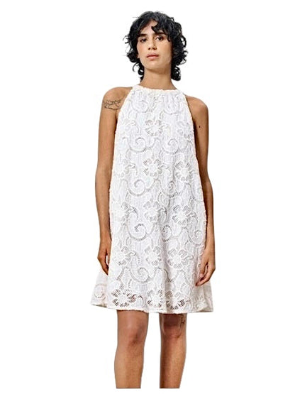 Afnane Shift Dress in blanc by FRNCH