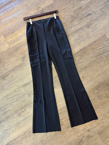 Spencer Hi Waist Neoprene Trouser Pants in black by Lysse