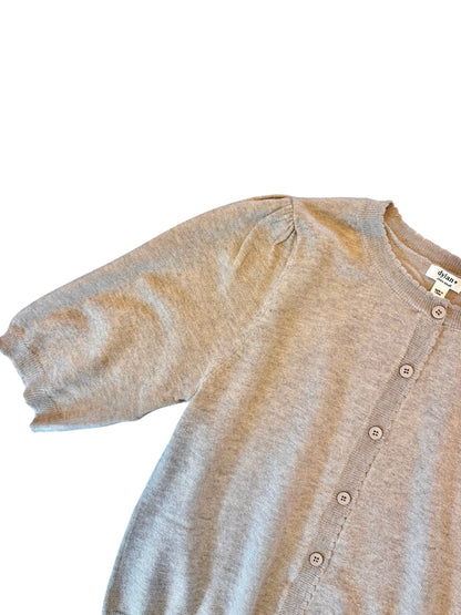 Blair Crewneck Cardigan in fawn by Dylan