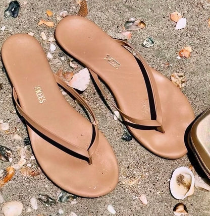 Foundations Matte Flip Flop in cocobutter by TKEES