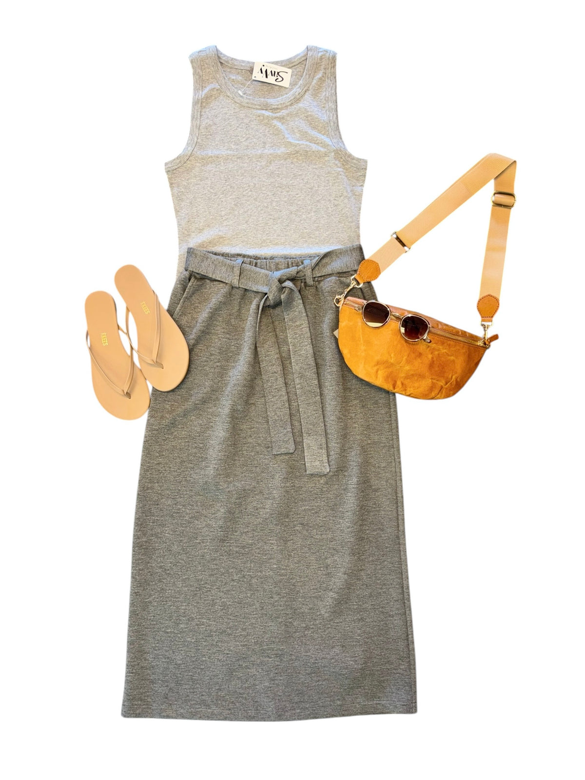 Midi Skirt in dark grey by Molly Bracken