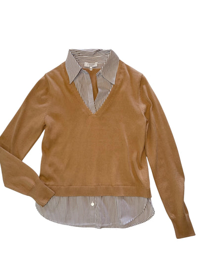 Long Sleeve 2Fer in camel by J.Society