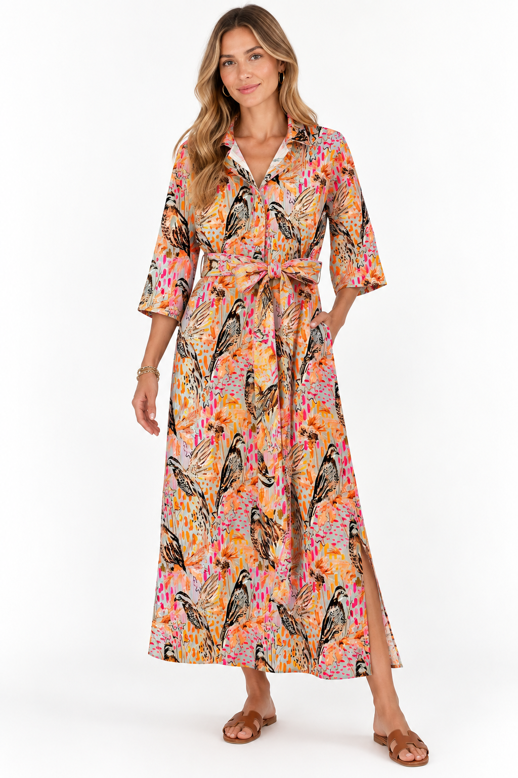 Grace Printed Maxi Dress in wildwood wing by Holly Shae