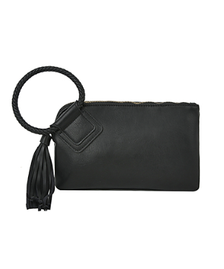 Ring Handle Clutch in black