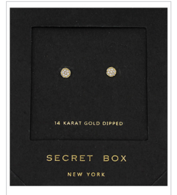 Cute Round Studs in gold by Secretbox