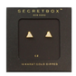 Tiny Triangle Studs in gold by Secretbox