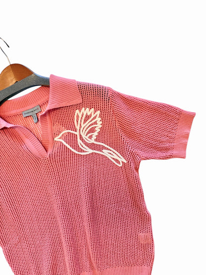 Fiore Knitted Top in strawberry ice by Conditions Apply