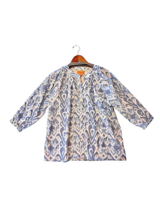 Margot Ikat Top in blue/white by La Plage