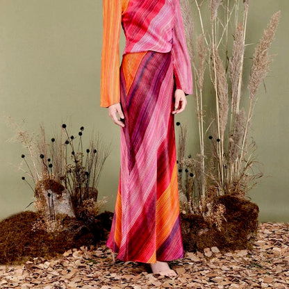 Earlina Slip Skirt in pink multi by Blank