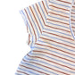 Striped Scoop Neck Tee in burnt sienna/harbor by Lilla P
