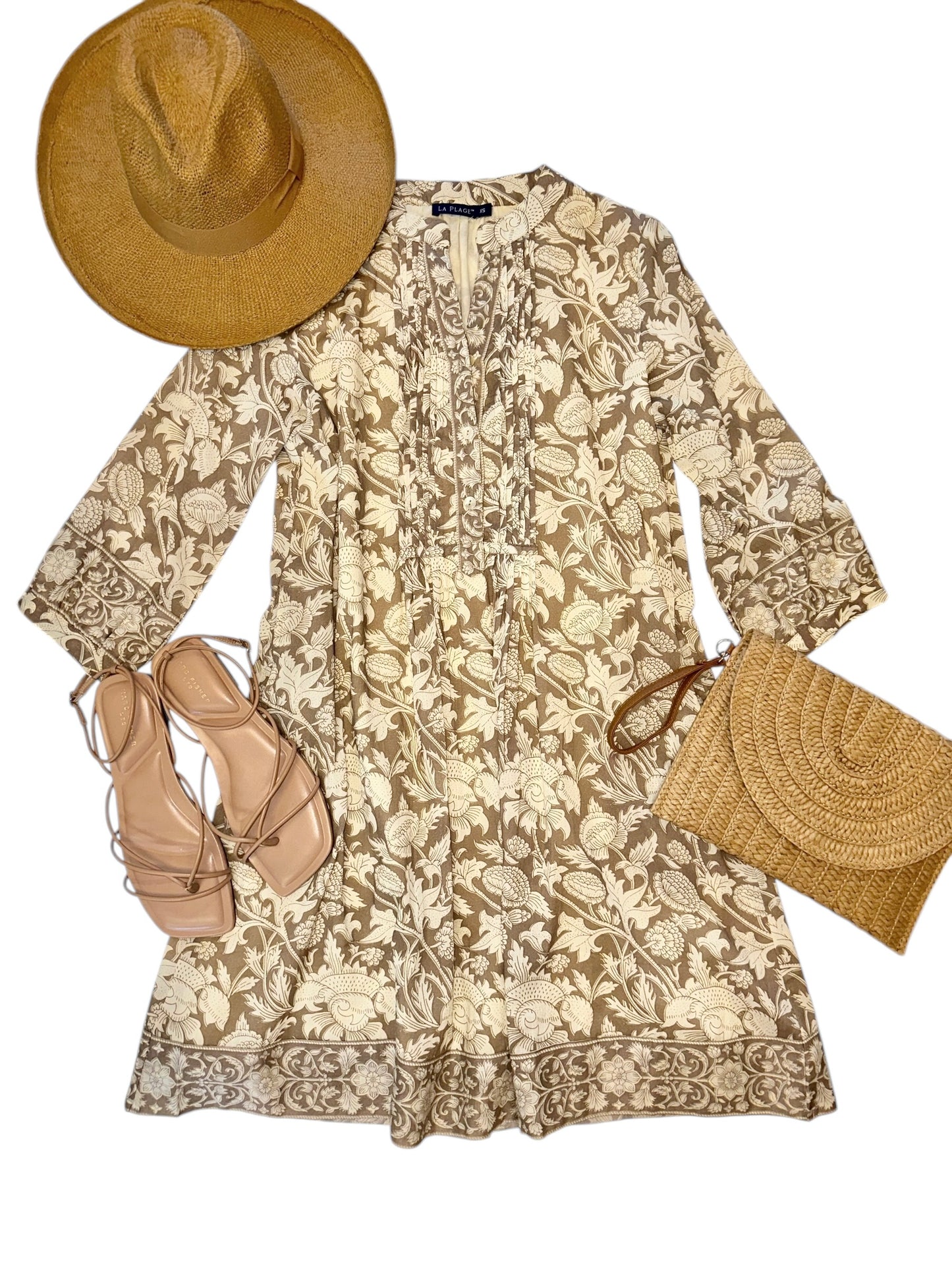 Maye Dynamic Floral Dress in natural birch by La Plage