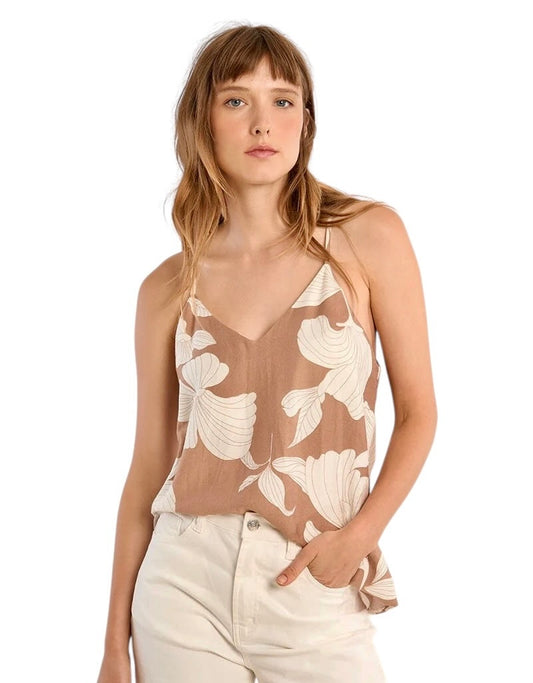 Printed Camisole in beige chloe by Molly Bracken