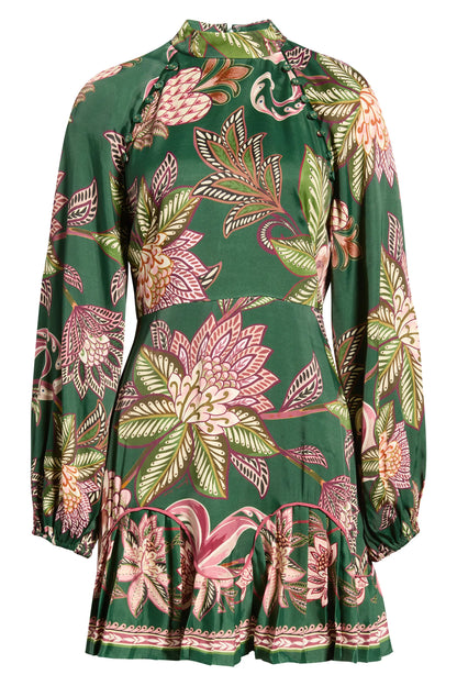 Arabesque Paradise Floral Mini Dress in green by Farm Rio