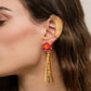 Elizabetta Earrings in ochre & natural by Bamboleira