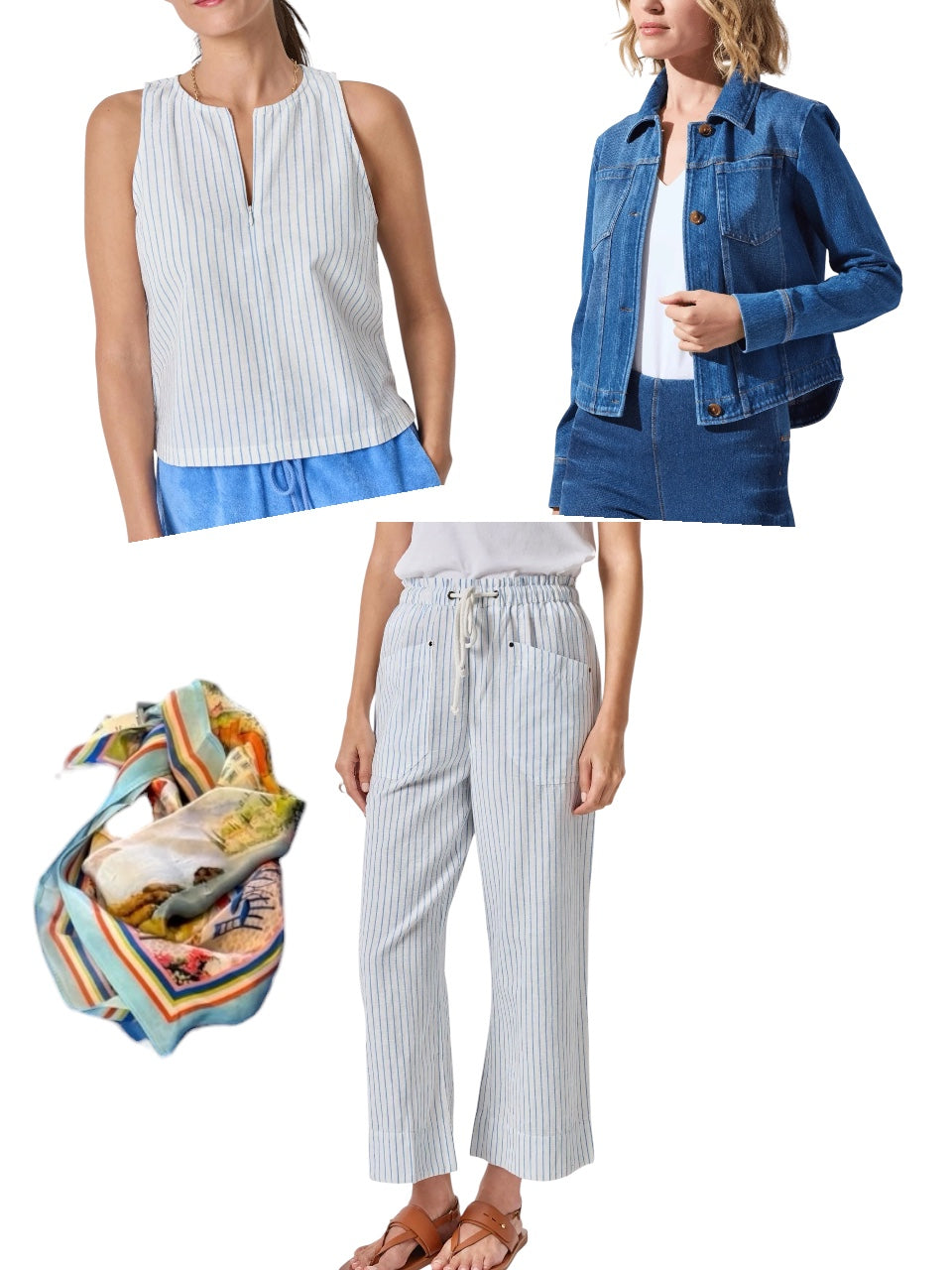 Striped Pant in capri stripe by Lilla P