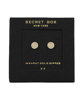 Round Essential Stud in gold by Secretbox