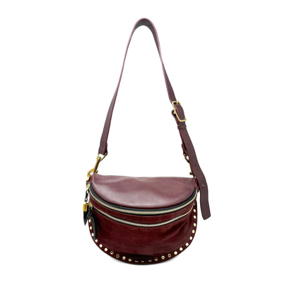 Inez Studded Belt Bag in zinfandel by Kempton