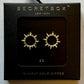 CZ Sun Stud in gold by Secretbox
